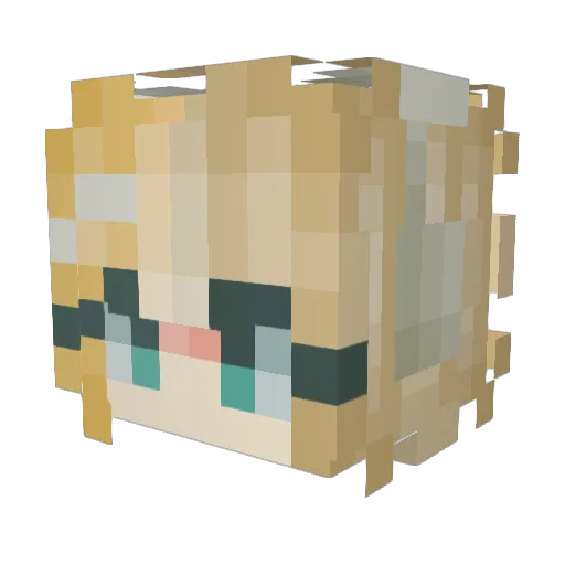 lemonttart Minecraft avatar head, 3D render