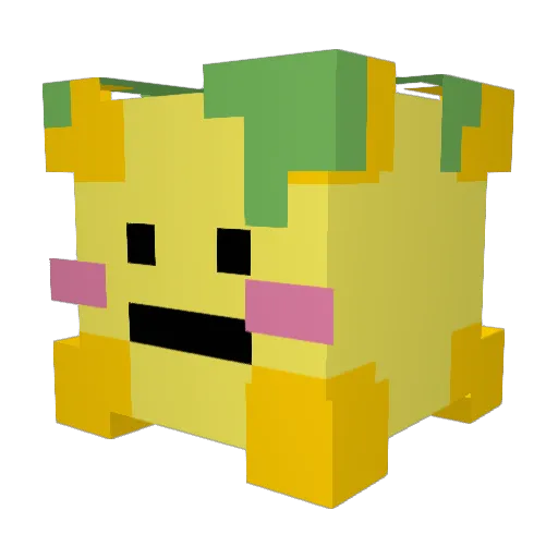 lemonyDooDoo Minecraft avatar head, 3D render
