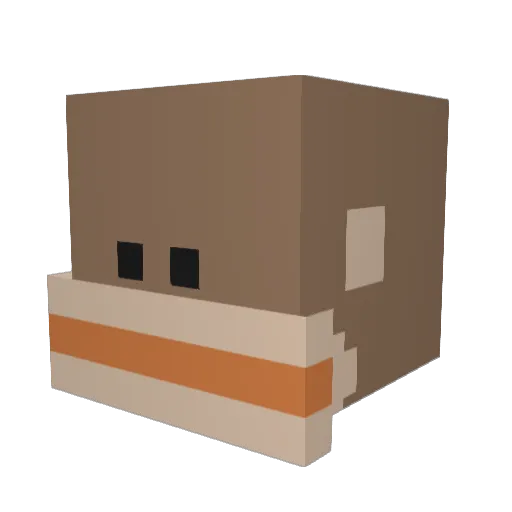 lemurcore Minecraft avatar head, 3D render