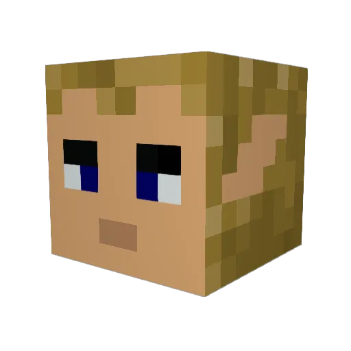 lemurpeople Minecraft avatar head, 3D render