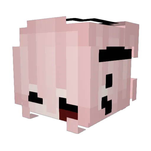 lenA221205 Minecraft avatar head, 3D render