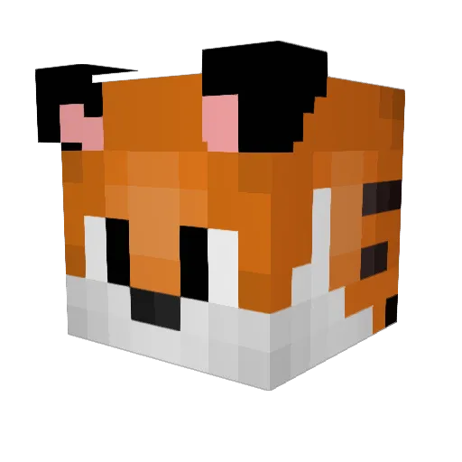 lena_02 Minecraft avatar head, 3D render