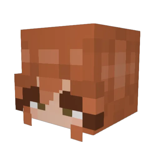 lena_1007 Minecraft avatar head, 3D render