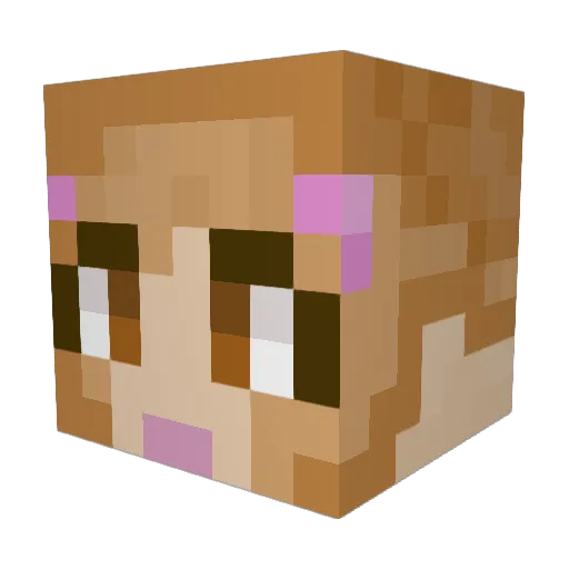 lenadagmar Minecraft avatar head, 3D render