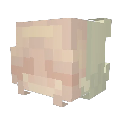 lenaishere Minecraft avatar head, 3D render