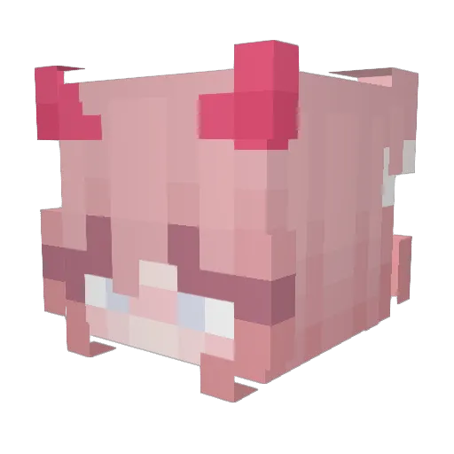 lenakrstn Minecraft avatar head, 3D render