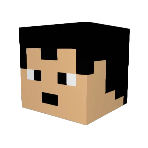 lendang Minecraft avatar head, 3D render