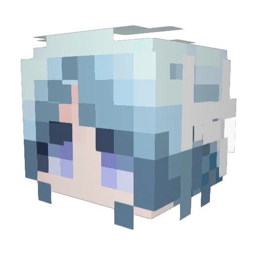 lengf_ Minecraft avatar head, 3D render