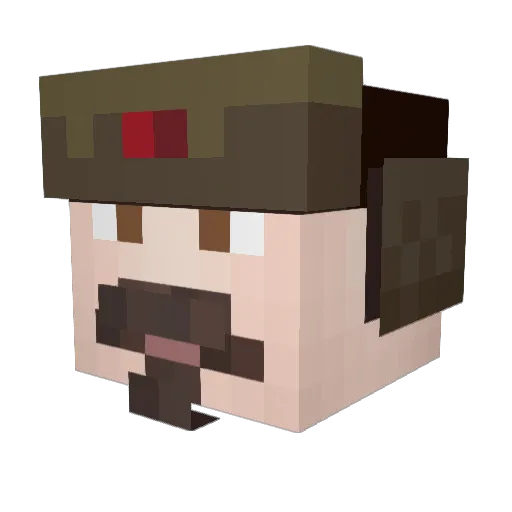 lenin11111 Minecraft avatar head, 3D render