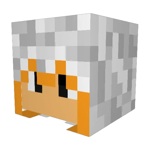 lenmal Minecraft avatar head, 3D render