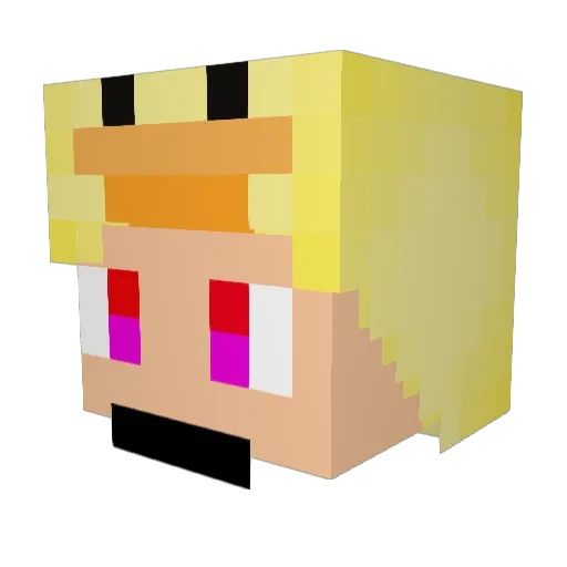 lennco Minecraft avatar head, 3D render