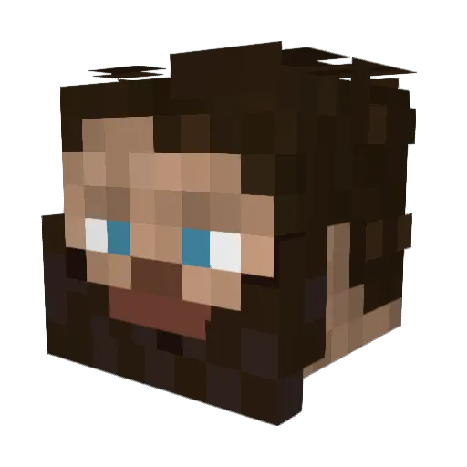 lenner Minecraft avatar head, 3D render