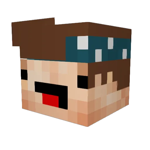 lenny12000 Minecraft avatar head, 3D render