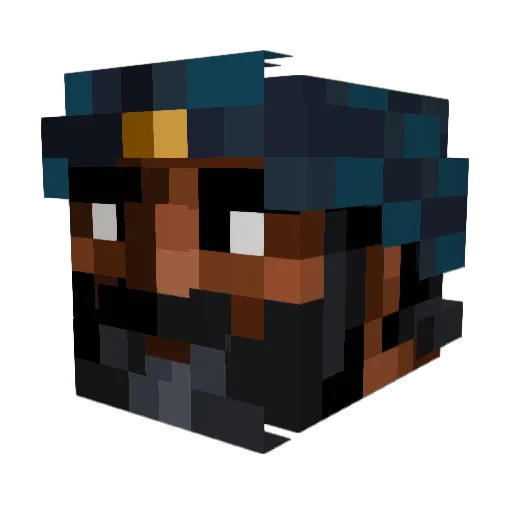 lennylemur Minecraft avatar head, 3D render