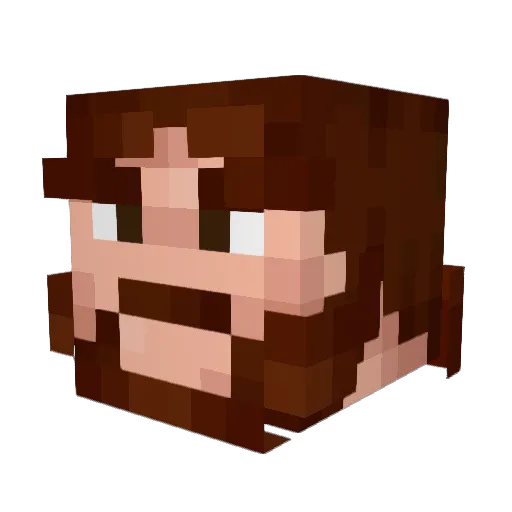 lennypai Minecraft avatar head, 3D render