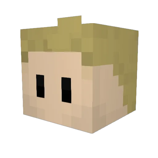 lennzky Minecraft avatar head, 3D render
