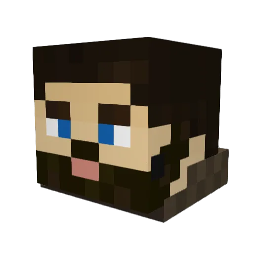 lenokomon Minecraft avatar head, 3D render