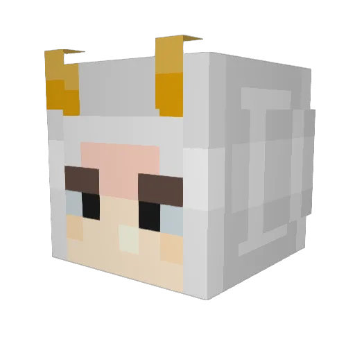 lenos_ Minecraft avatar head, 3D render