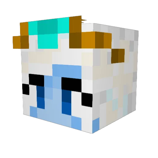 lenterg Minecraft avatar head, 3D render