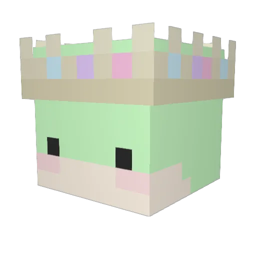 lentiles Minecraft avatar head, 3D render