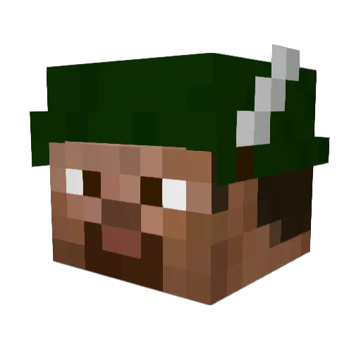 lentux Minecraft avatar head, 3D render