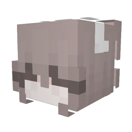 lenvble Minecraft avatar head, 3D render