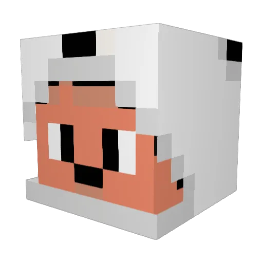 leo8bits Minecraft avatar head, 3D render