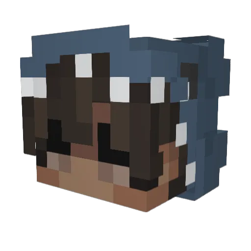 leoXace Minecraft avatar head, 3D render