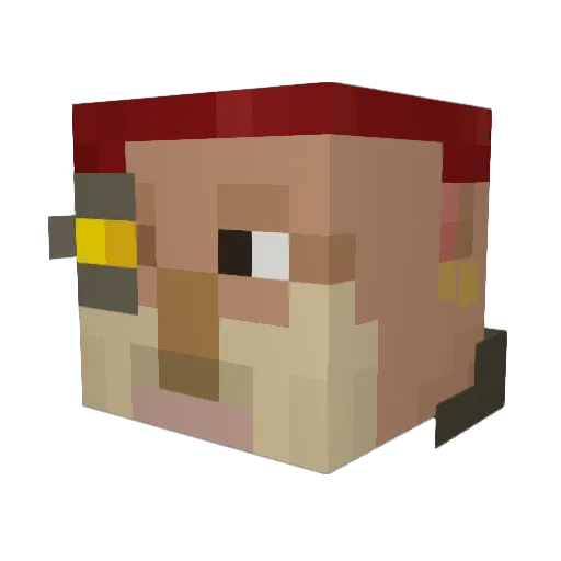 leo_di_vinci Minecraft avatar head, 3D render