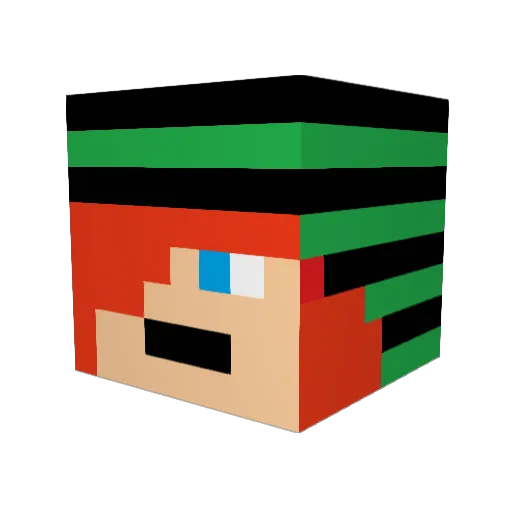 leo_probably Minecraft avatar head, 3D render