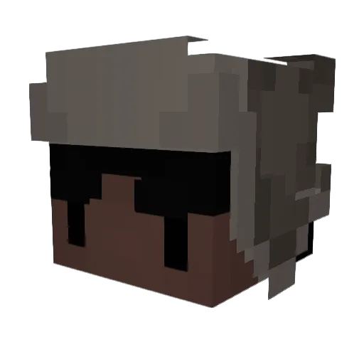 leocly Minecraft avatar head, 3D render