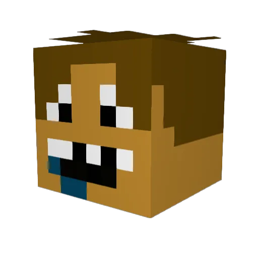 leogarfield Minecraft avatar head, 3D render
