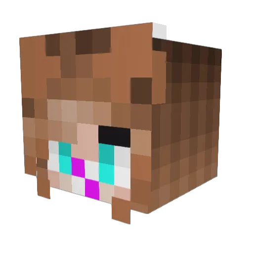 leogedar Minecraft avatar head, 3D render