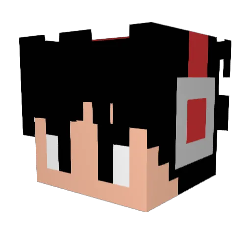leojoge Minecraft avatar head, 3D render