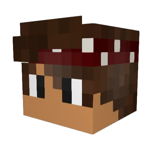 leokkx Minecraft avatar head, 3D render