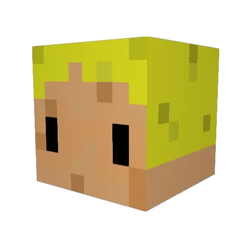 leoksc Minecraft avatar head, 3D render