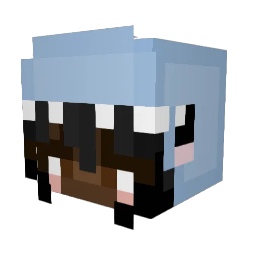 leolufe Minecraft avatar head, 3D render