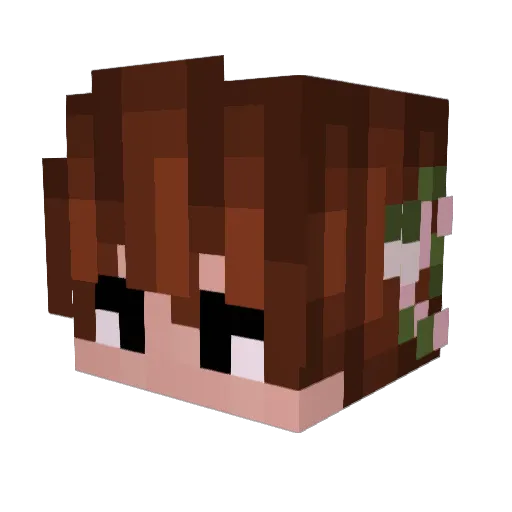 leoluma Minecraft avatar head, 3D render