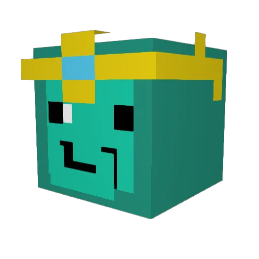 leoluvz Minecraft avatar head, 3D render