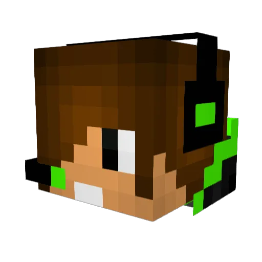 leomietze Minecraft avatar head, 3D render