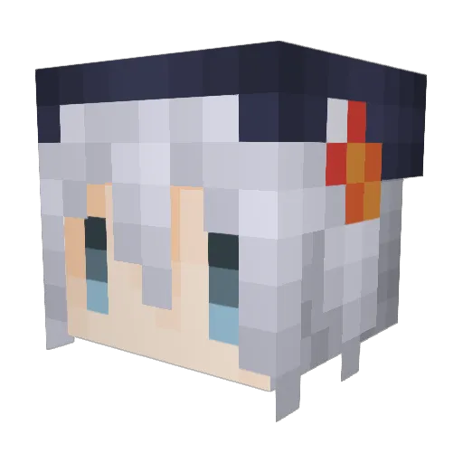 leonKashima Minecraft avatar head, 3D render