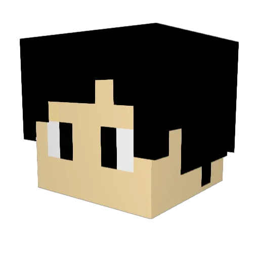 leonV3 Minecraft avatar head, 3D render