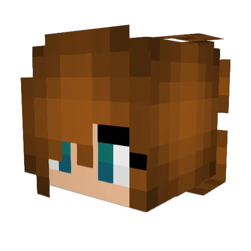 leonapompa Minecraft avatar head, 3D render