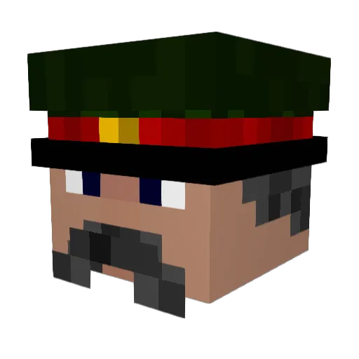leonardogiove Minecraft avatar head, 3D render