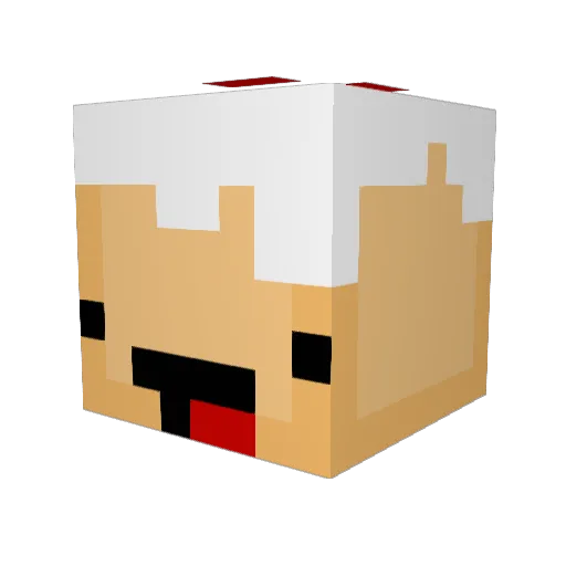 leonardooxD Minecraft avatar head, 3D render