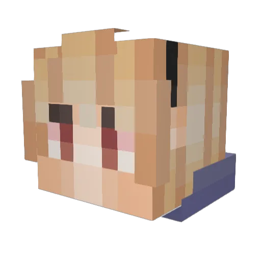 leonbee Minecraft avatar head, 3D render