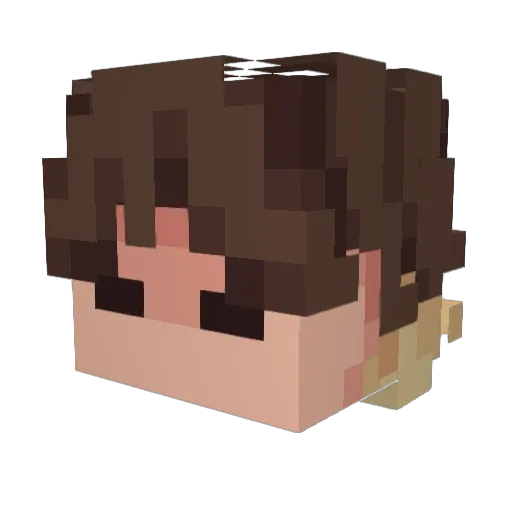 leoncrashed Minecraft avatar head, 3D render