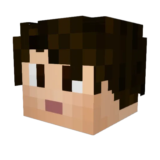 leongrox Minecraft avatar head, 3D render