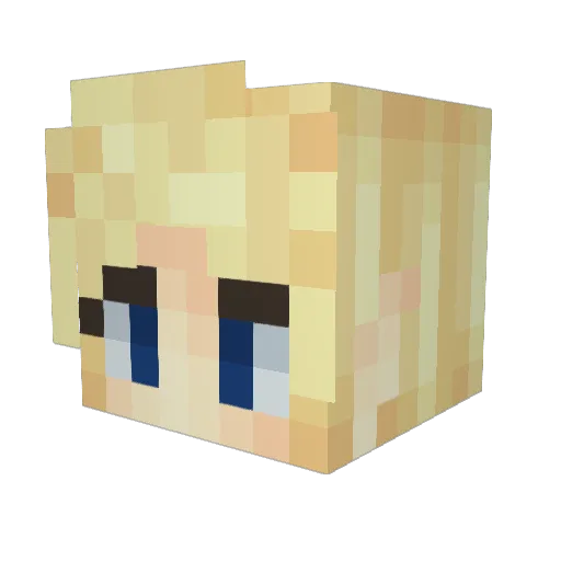 leonie97 Minecraft avatar head, 3D render