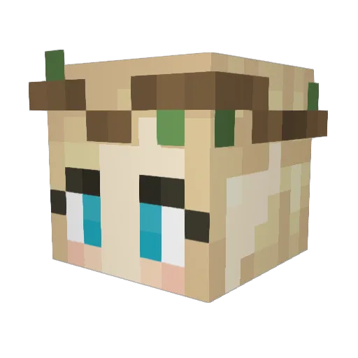 leoniek Minecraft avatar head, 3D render